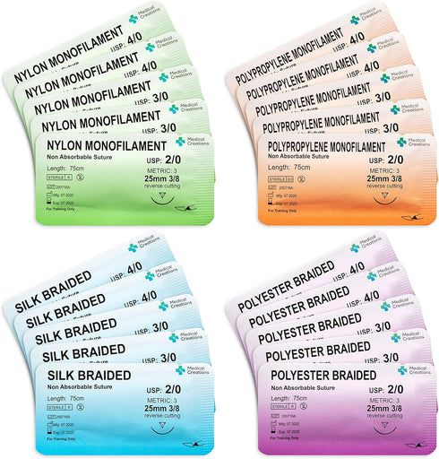 Medical Creations Suture Practice Kit: Silicone Suturing Pad, Tool Kit, Video Series by Board-Certified Surgeon