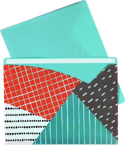 C-Line Write-On File Jackets, Pack of 6, Playful Pops Design (63540)