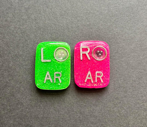 Alisha Goes Crafty BB Xray Markers, Rectangle, Mitchell Markers, Positioning BB's, Glitter, Initials