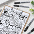 50 Pack, WOSWEL Permanent Markers Bulk, Black Permanent Marker Pens, Fine Tip, Waterproof, Quick Drying, Smooth