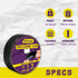 ATack Silicone Self-Fusing Tape, 1-Inch x 36-Foot, Black Waterproof Professional Grade Weatherproof Sealing Wrap Tape
