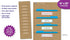 Teacher Created Resources Burlap 10 Pocket File Storage Pocket Chart, 14" x 58"