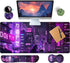 HaoSiTeck 4-Piece Extended Large Mouse Pad Set for Women Men with Purple Anime