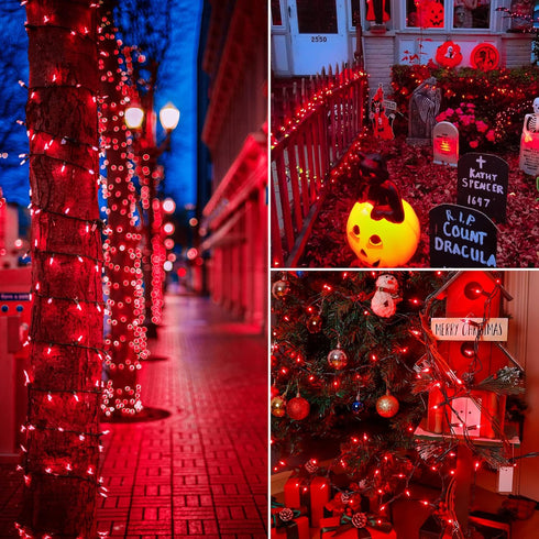 Christmas Lights Indoor Outdoor, 2PACK 13FT 50-count Incandescent Mini Halloween String Light for Holiday Decor