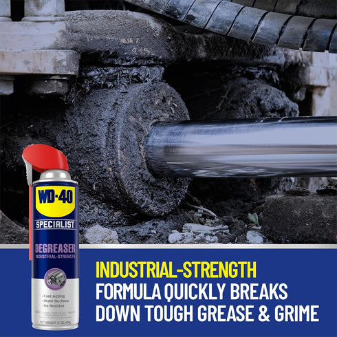 WD-40 Specialist Degreaser with Smart Straw, Heavy-Duty Formula for Engines, 15 Oz