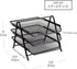 Mind Reader 3-Tier Paper Tray, Desktop Organizer for File Storage, Metal Mesh, Black