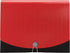 Smead Poly Expanding File, 6 Dividers, Flap and Cord Closure, Letter Size, Wave Pattern Red/Black