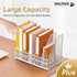 DALTACK Desk Organizers Magazine Binder Folder Holder with 5 Vertical Compartments, Metal Mesh, White