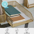 Martha Stewart Ryder Gold Mesh Metal Paper Letter Inbox Tray, 2 Pack Desktop Organizer