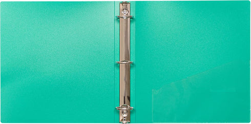 C-Line 3-Ring Poly Binder with Inner Pocket, Letter Size, 1-Inch Capacity, Color May Vary, 1 Binder (31710)