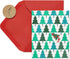Papyrus Petite Holiday Christmas Cards Boxed, Glitter Pine Trees with Santa (20-Count)