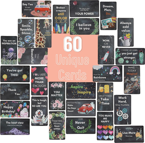 Mr. Pen 60 pcs Inspirational Cards, Positive Affirmations & Motivational Quotes, Business Card Size