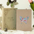 Embroidered A5 Hardcover Journal for Women, College Ruled Notebook with Gift Box, Butterfly Floral Design for Writing
