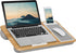 LAPGEAR Home Office Lap Desk with Device Ledge, Mouse Pad, and Phone Holder - Oak Woodgrain, Fits up to 15.6 Inch