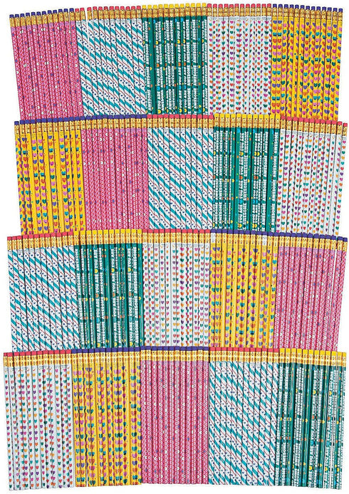 Fun Express Valentine's Day Bulk Pencil Assortment (250 Pencils) for Classroom and School Supplies