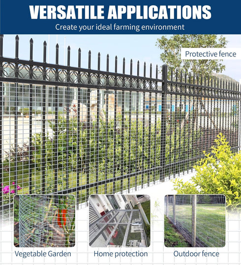 1/2 Inch 24 50 19 Fence(1/2 inch 24'' 50') Hardware Cloth in x ft Gauge, Hot Dip Galvanized Wire Mesh Rolls Welded