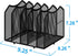 Simple Trending Mesh Desktop File Sorter, 5-Section Bookshelf for Home Office, Black
