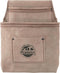 Graintex SS2049 2 Pocket Nail & Tool Pouch, Beige Suede Leather for Constructors and Electricians