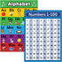 Palace Learning LAMINATED ABC Alphabet & Numbers 1-100 Poster Chart Set (18 x 24)