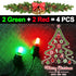 ALIDE E12 Bulb4W, 40Watt E12 C7 T6 Bulbs Bulbs,4Pack Red Green LED Candle Light Equivalent, Small Base Red Green LED