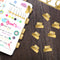 Outus 24 Pieces Monthly Adhesive Tabs for Planner, Decorative Stickers for Office Planners and Journal (Gold)
