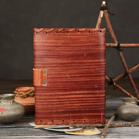 Hocus Pocus Book of Spells, Leather Journal Writing Book, 7x5 Inch, Brown, Best Hocus Pocus Gifts for Men and Women