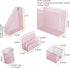 BLU MONACO 5 Piece Pink Desk Organizer Set, Office Supplies with Hanging File Organizer, Magazine Holder, Pen Cup