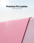 YSAGi Leather Desk Pad Protector, Office Desk Mat, Large Mouse Pad, Non-Slip PU Leather Desk Blotter, Laptop Desk Pad, Waterproof Desk Writing Pad for Office and Home (Pink, 23.6" x 13.8") by YSAGi