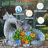 RCTTICUU 6 Solar Dragon Garden Statues Outdoor Decor, Resin Dragon Figurine with Succulent and LED Lights Lawn Patio