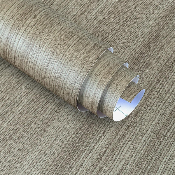 Gray Wood Wallpaper Peel and Stick, 16" 118" Brown Wood Grain Contact Paper for Kitchen Cabinet Countertops
