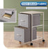 DEVAISE 2 Drawer Mobile File Cabinet, Rolling Printer Stand for A4 or Letter Size, Light Grey Fabric