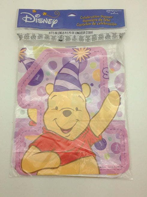 Winnie the Pooh's First Birthday Banner, Girl