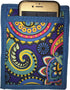 6 Piece Protective Lab Coat Pocket Organizer Kit, Beautiful Blue Paisley Pattern