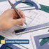 Set, 4 Pack, 8" 30/60 Set 5.5" 45/90 Set 6" 12" Mr. Pen- Wooden Geometry Square, Square, Protractor & Ruler