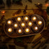 FURORA LIGHTING Black Glitter LED Tealight Candles, Pack of 12 Flameless Flickering Candles for Home D cor