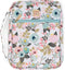 Mary Square Peach Floral Canvas Zippered Bible Cover, 10.5 x 8