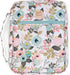 Mary Square Peach Floral Canvas Zippered Bible Cover, 10.5 x 8