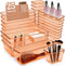 Trotianingyu Coffee Acrylic Drawer Organizers Set Storage for Makeup, Office Desk Small Vanity
