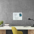 U Brands Magnetic Cubicle/Wall Glass Dry-Erase Board, 20 X 16 Inches, White Frosted Surface, Frameless Design