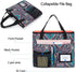 LoDrid Foldable File Tote Bag with Handles, Portable Organizer Box with 3 Built-in Boards for Letter Size Files,