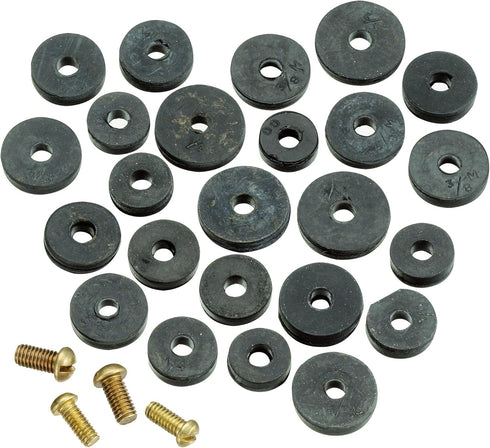 Plumb Pak PP20520 PlumPak Flat Faucet Washer Assortment, Rubber, 3-1/4" x 4-1/2" by Plumb Pak