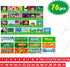 Blue Calendar Pocket Chart with 76 Cards - 68 Illustrated Activity Cards, 8 Dry Erasable Flash Cards & 3 Hooks