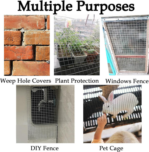 Hardware Cloth 1/4 inch 8inx10ft Galvanized Wire Mesh Roll for Chicken Pen, Garden Fences, Poultry Netting