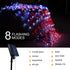 420 8 4th DANLI Solar Powered American Flag Light, Waterproof LED String Lights with Remote, US Flag with Plug, Modes