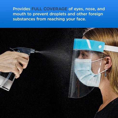 TCP Global Salon World Ultra Clear Safety Face Shields - Protective Full Face Shields