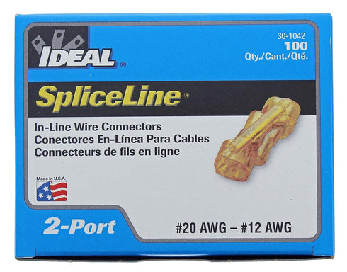 IDEAL Electrical SpliceLine 30-1042 in-Line Wire Connectors (Box of 100)