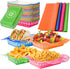 Mexican Taco Nights Food Trays - 120P Mexican Wax Paper Deli Trays