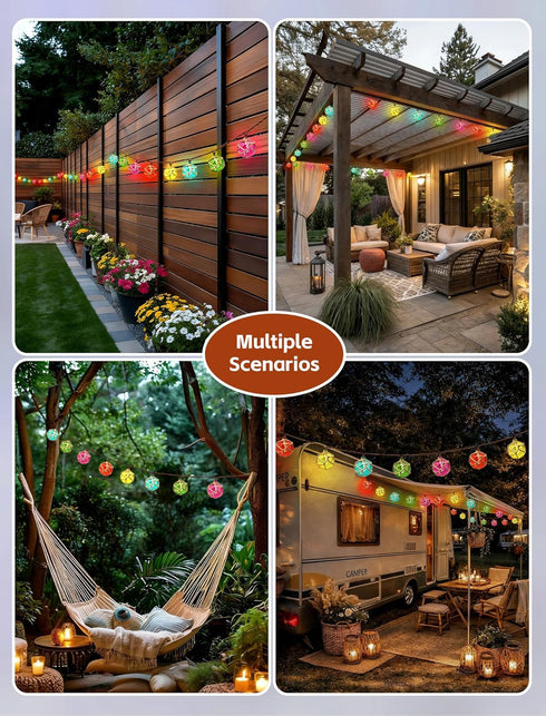 8.5 Set 10 Ft Nautical Fishing Float String Lights, Plug in Beach Themed Buoy Lights of LED Tiki Bar Lights Indoor Home
