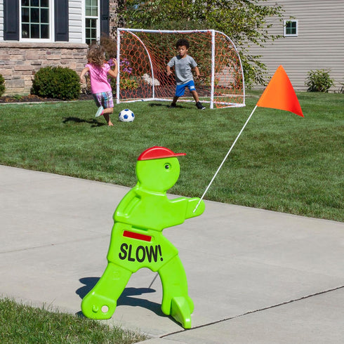 Step2 32-Inch Kid Alert Street Safety Sign, Kids at Play Signage for Neighborhood Safety, Tall Reflective Caution Sign