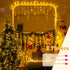 720LED 60FT, 8 Dimmable, Ollny Icicle Lights for Outside Warm White Christmas Lights with Remote Modes Waterproof